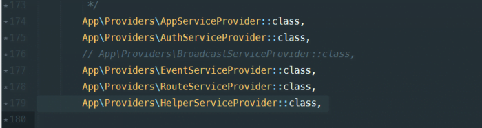 add service provider in provider array