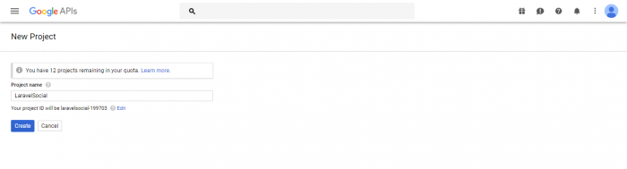 google analytics create project