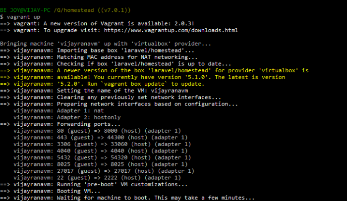 running vagrant on windows
