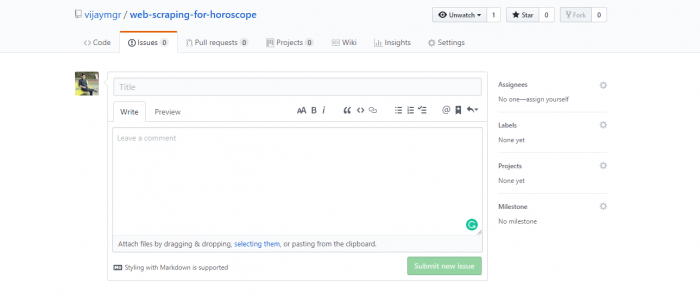 How to insert image in README file on github