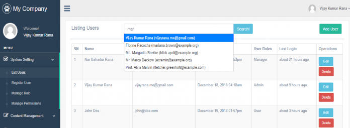 JQuery Autocomplete from database